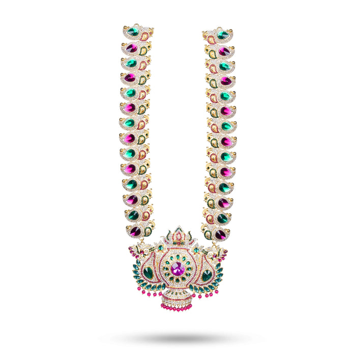 Stone Haram - 15 Inches | Multicolour Stone Jewellery/ Long Necklace for Deity