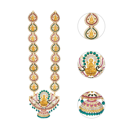 Stone Haram - 20 Inches | Multicolour Stone Jewellery/ Long Necklace for Deity - Neck & Body Accessories