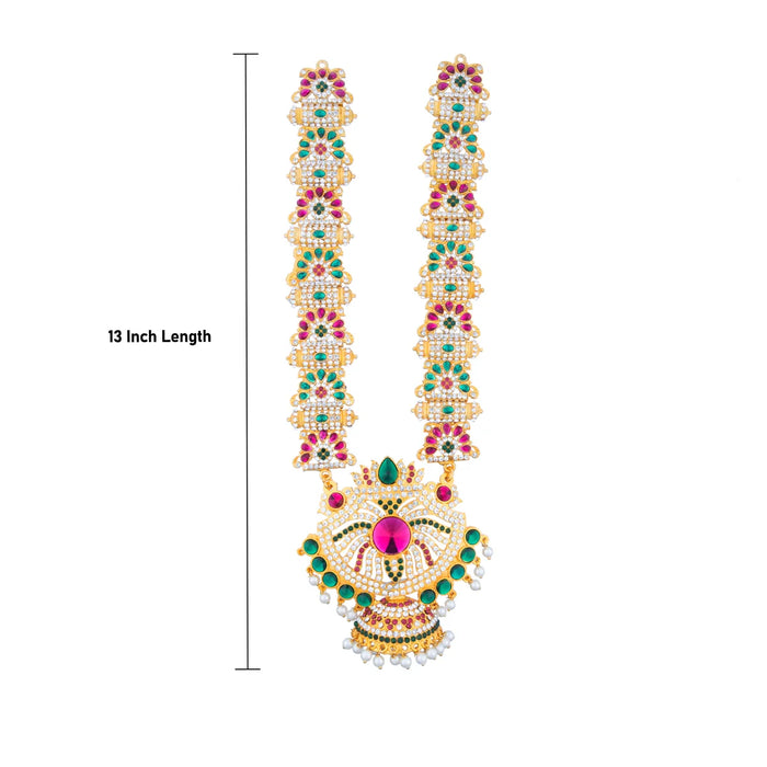 Haram - 13 Inches | Deity Necklace/ Multi Color Stone Jewellery/ God Ornament