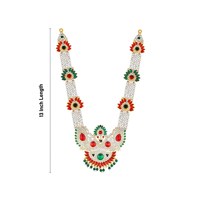 Haram - 13 Inches | Deity Necklace/ Multi Color Stone Jewellery/ God Ornament - Neck & Body Accessories