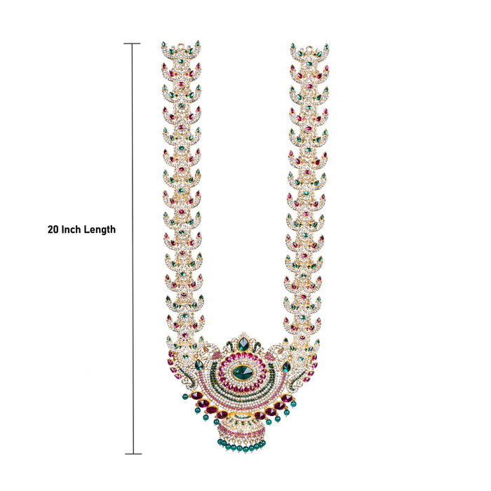 Stone Haram - 20 Inches | Multicolour Stone Jewellery/ Long Necklace for Deity