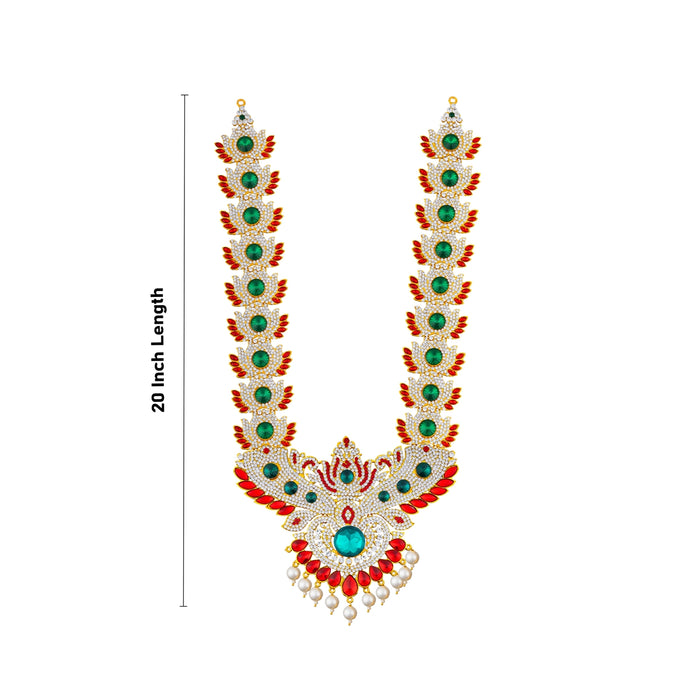 Stone Haram - 20 Inches | Multicolour Stone Jewellery/ Long Necklace for Deity - Neck & Body Accessories