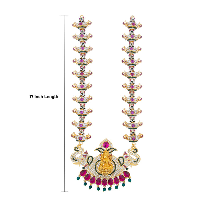 Stone Haram - 17 Inches | Multicolour Stone Jewellery/ Long Necklace for Deity