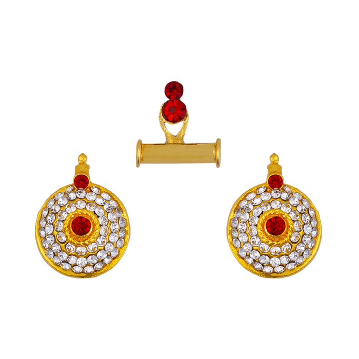 Stone Mangal Sutra Set - 1 x 0.75 Inches | Mangala Sutra/ Stone Pottu Thaali for Deity Decor - Neck & Body Accessories