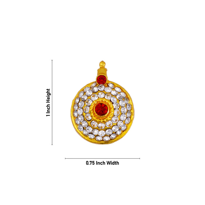 Stone Mangal Sutra Set - 1 x 0.75 Inches | Mangala Sutra/ Stone Pottu Thaali for Deity Decor - Neck & Body Accessories