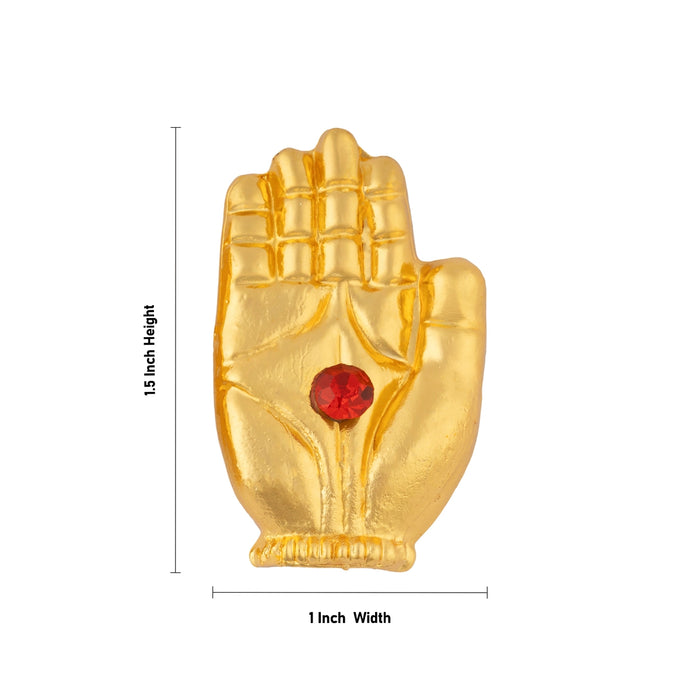 Hastham Pair - 1.5 x 1 Inches | Single Stone Hand/ Varalakshmi Hands/ Stone Jewellery for Deity Decor