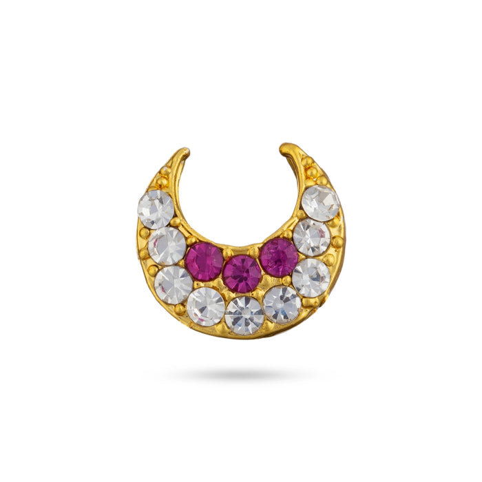 Stone Sun And Moon - 1 x 1 Inches | Stone Sun Moon/ Stone Jewellery/ Stone Hair Accessories for Deity Decor