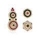 Karnapathakkam Set - 2 Inches | Stone Earings/ Multicolour Stone Earring Set for Deity - Head & Face Accessories