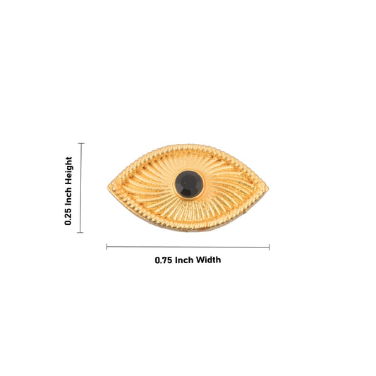 Eye Pair - 0.25 x 0.75 Inch | Gold Polish Amman Kanmalar/ Kanmalar for Deity Decor - Head & Face Accessories