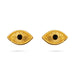 Gold Polish Eye Pair - 0.5 Inch | Varalakshmi Decor/ Amman Kanmalar/ Single Stone Eye For Deity - Head & Face Accessories