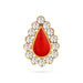 Stone Bindi - 0.75 X 0.5 Inches | Stone Pottu / Tilak Stone / Bindi With Stone For Deity Decor - Head & Face Accessories