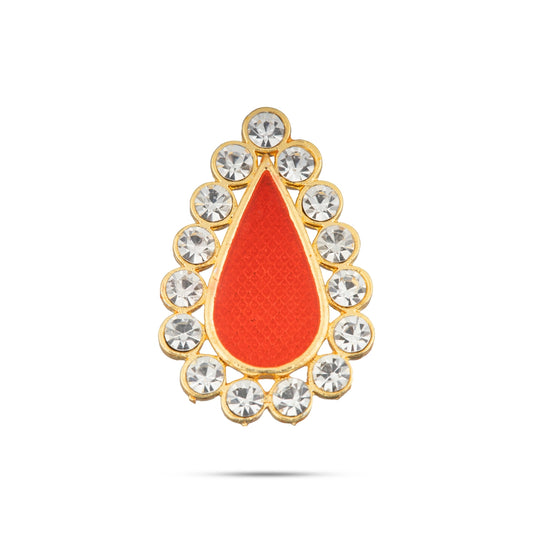 Stone Pottu - 0.75 Inch | Stone Tilak/ Stone Bindi/ Stone Jewellery for Deity Decor - Head & Face Accessories