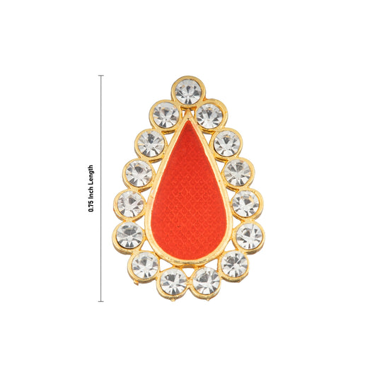 Stone Pottu - 0.75 Inch | Stone Tilak/ Stone Bindi/ Stone Jewellery for Deity Decor - Head & Face Accessories