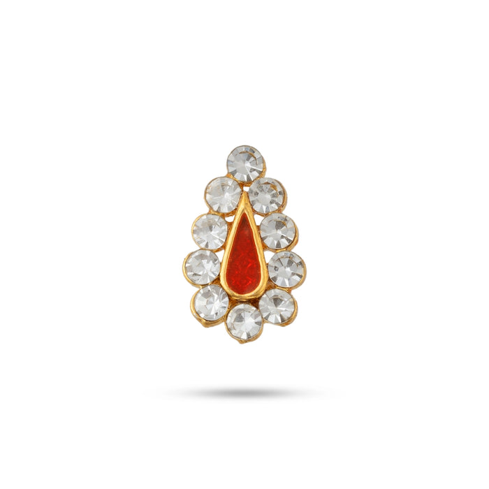 Stone Tilakam - 2 x 0.5 Inches | Goddess Pottu / Stone Bindi / Tikka Stone for Deity