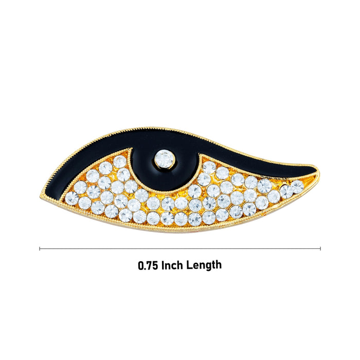 Stone Eye Pair - 0.75 Inch | Amman Kanmalar/ Stone Kanmalar for Deity Decor/ 20 Gms Approx - Head & Face Accessories