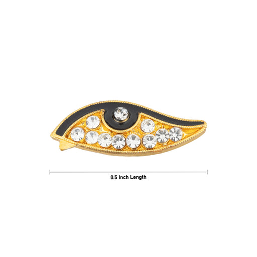 Stone Eye Pair - 0.5 Inch | Amman Kanmalar/ Stone Kanmalar for Deity Decor/ 5 Gms Approx - Head & Face Accessories