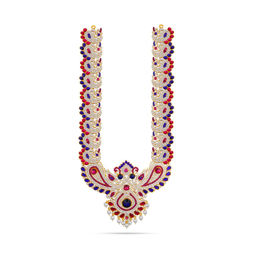 Stone Haram - 17 Inches | Multi Coloured Stone Jewellery/ Long Stone Necklace for Deity - Neck & Body Accessories