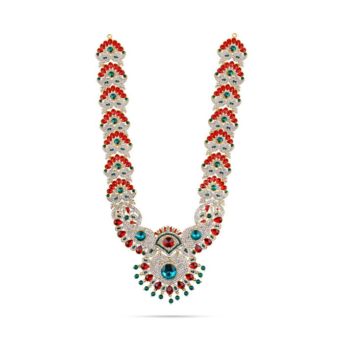 Stone Haram - 17 Inches | Multi Coloured Stone Jewellery/ Long Stone Necklace for Deity - Neck & Body Accessories