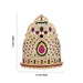 Half Kireedam - 5 x 4.5 Inches | Mukut / Multicolour Stone Half Crown / Stone Kiridam for Deity - Head & Face Accessories