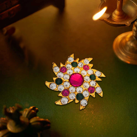 Hair Billai - 0.7 Inches | Stone Billai/ Jadai Billa/ Billai/ Hair Accessories for Deity - Head & Face Accessories