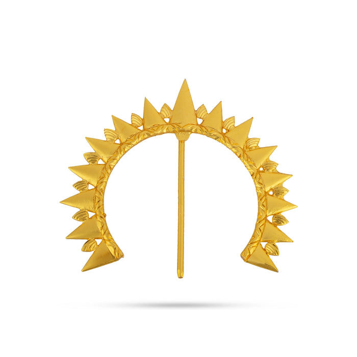 Hair Arch - 3 x 3 Inches | Gold Polish Jewellery/ Hair Accessory/ Artificial Jewelry For Deity