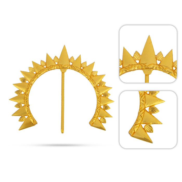 Hair Arch - 3 x 3 Inches | Gold Polish Jewellery/ Hair Accessory/ Artificial Jewelry For Deity