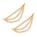 Mattal - 4.5 Inches | 3 Step Ear Chain / Artificial Jewellery / Gold Polish Jewellery for Women - Ethnic Wear Accessories