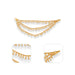 Mattal - 4.5 Inches | 3 Step Ear Chain / Artificial Jewellery / Gold Polish Jewellery for Women - Ethnic Wear Accessories