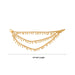 Mattal - 4.5 Inches | 3 Step Ear Chain / Artificial Jewellery / Gold Polish Jewellery for Women - Ethnic Wear Accessories