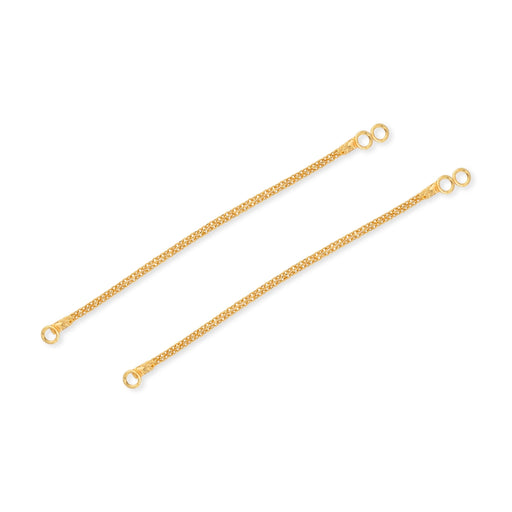Ear Chain Pair - 4.75 Inches | Earring Chain/ Gold Polish Earring Mattal for Women - Ethnic Wear Accessories