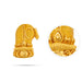 Sridevi Bhudevi Crown Pair - 1.5 x 1 Inches | Gold Polish Kireedam/ Mukut/ Kiridam for Deity - Head & Face Accessories