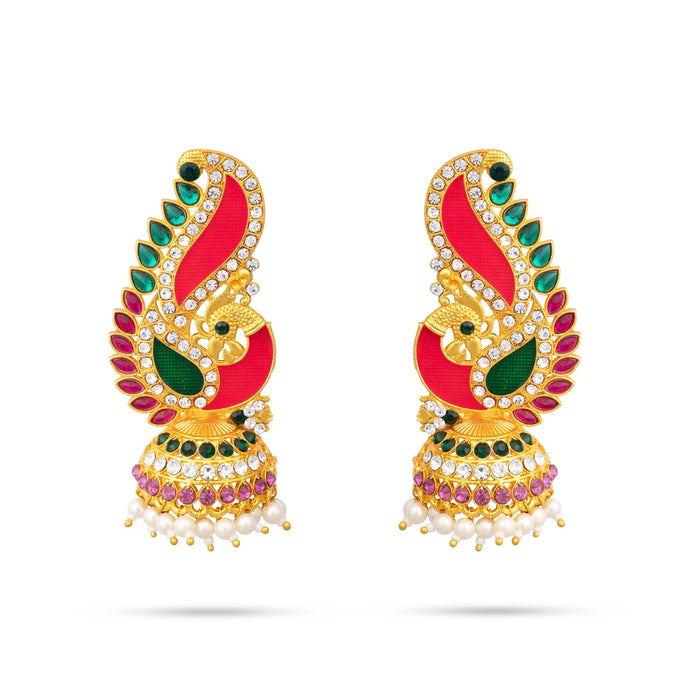 Karnapathakam - 3.25 x 1.5 Inches | God Idol Ear Jewel / Temple Ornament for Pooja & Spiritual Decor