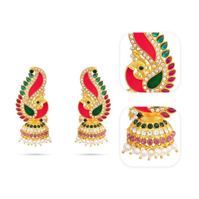 Karnapathakam - 3.25 x 1.5 Inches | God Idol Ear Jewel / Temple Ornament for Pooja & Spiritual Decor