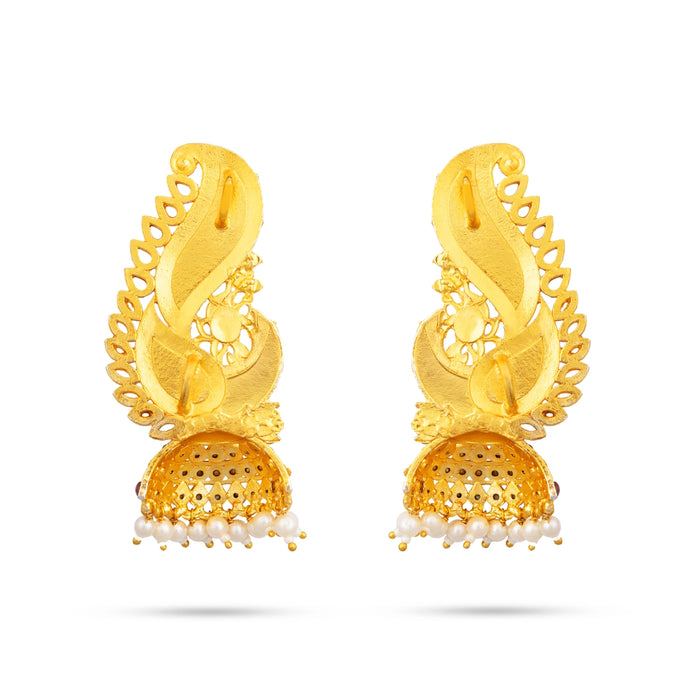 Karnapathakam - 3.25 x 1.5 Inches | God Idol Ear Jewel / Temple Ornament for Pooja & Spiritual Decor