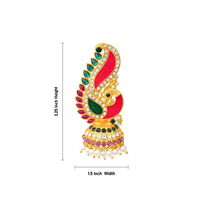 Karnapathakam - 3.25 x 1.5 Inches | God Idol Ear Jewel / Temple Ornament for Pooja & Spiritual Decor