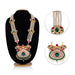 Stone Haram With Pendant - 16 Inches | 4 Line Moti Haram/ Multicolour Stone Artificial Jewelry for Deity - Neck & Body Accessories