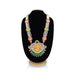 4 Line Moti Haram With Pendant - 15.5 Inches | Multicolour Stone Jewellery/ Lakshmi Design Jewelry for Deity - Neck & Body Accessories