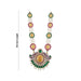 4 Line Moti Haram With Pendant - 15.5 Inches | Multicolour Stone Jewellery/ Lakshmi Design Jewelry for Deity - Neck & Body Accessories