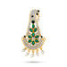 Multicolour Stone Crown -3.5 x 2 Inches | Thura Kireedam/ Mukut/ Kiridam/ Artificial Jewelry For Deity - Head & Face Accessories