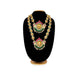 Stone Necklace & Stone Haram Pair - 13 Inches | Lion Design Artificial Jewelry/ Jewellery for Deity - Neck & Body Accessories