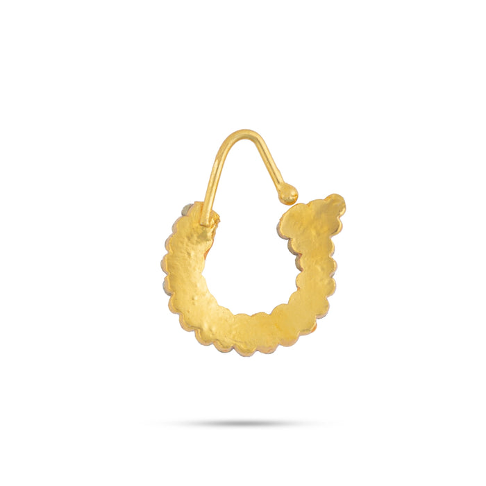 Stone Nathu - 0.75 X 0.75 Inch | Small Nose Pin/ Stone Nose Pin/ Stone Jewellery For Deity Alankaram - Head & Face Accessories