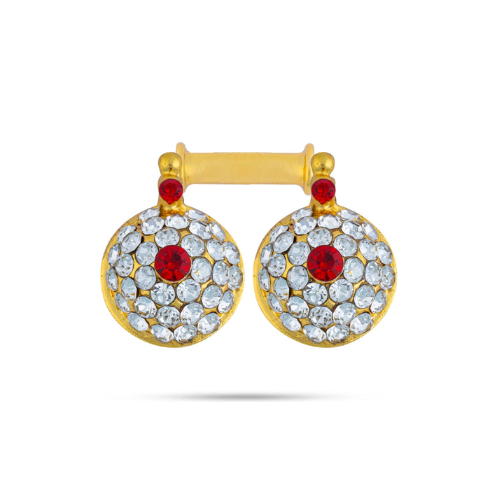 Stone Mangal Sutra Set - 0.5 X 1 Inch | Mangala Sutra/ Pottu Thaali/ Stone Jewellery For Deity Decor - Neck & Body Accessories