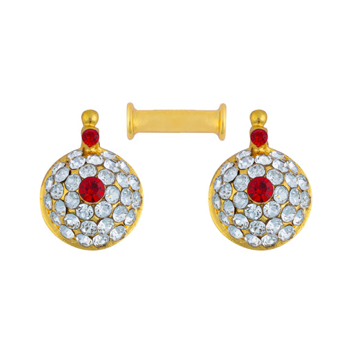 Stone Mangal Sutra Set - 0.5 X 1 Inch | Mangala Sutra/ Pottu Thaali/ Stone Jewellery For Deity Decor - Neck & Body Accessories