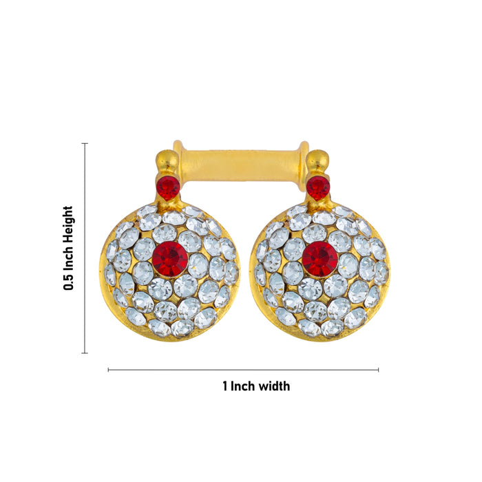 Stone Mangal Sutra Set - 0.5 X 1 Inch | Mangala Sutra/ Pottu Thaali/ Stone Jewellery For Deity Decor - Neck & Body Accessories