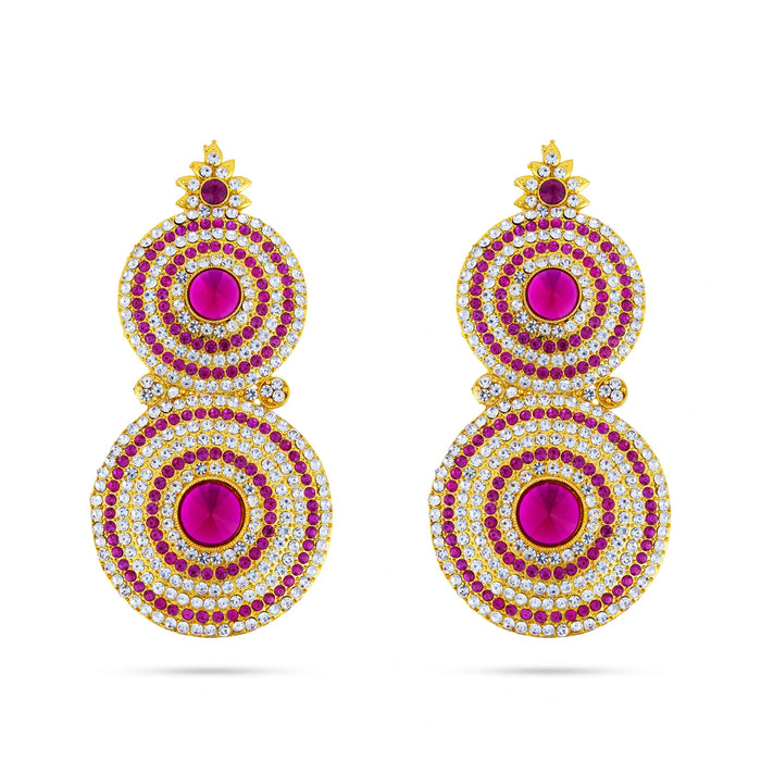 Karnapathakkam Set - 5 x 2.5 Inches | Ear Jewelry / Stone Ear Ornament for Deity