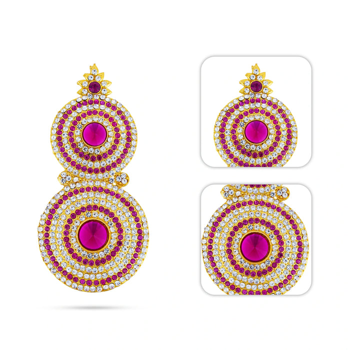 Karnapathakkam Set - 5 x 2.5 Inches | Ear Jewelry / Stone Ear Ornament for Deity