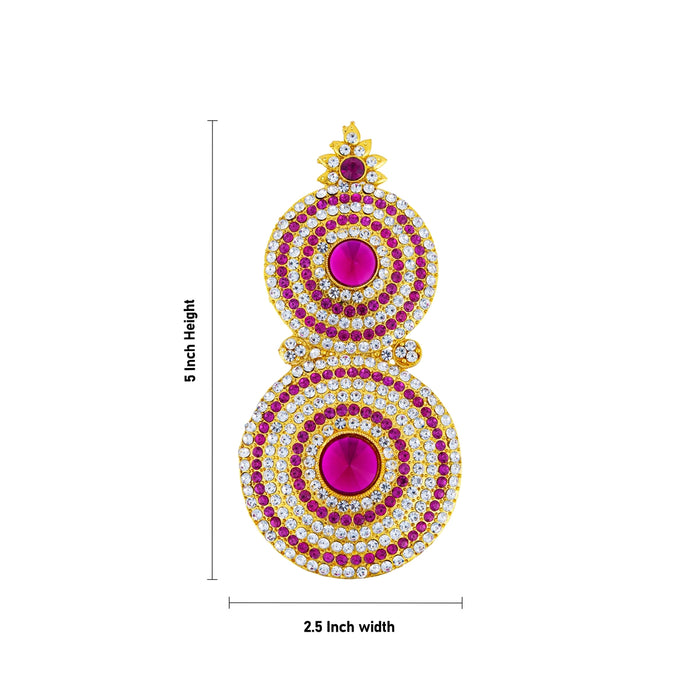 Karnapathakkam Set - 5 x 2.5 Inches | Ear Jewelry / Stone Ear Ornament for Deity