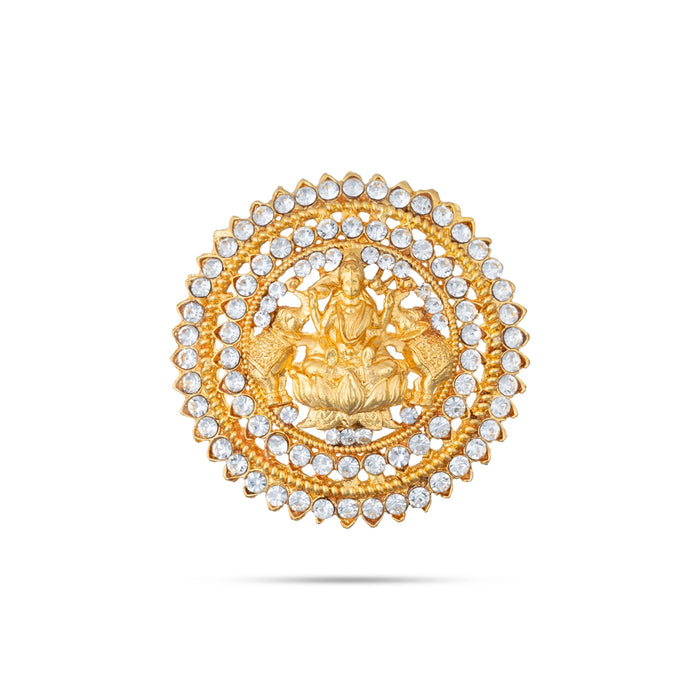 Lakshmi Rakodi - 2.5 Inches | Gold Polish Stone Jewellery/ Hair Accessory/ Artificial Jewelry for Women