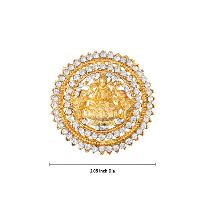 Lakshmi Rakodi - 2.5 Inches | Gold Polish Stone Jewellery/ Hair Accessory/ Artificial Jewelry for Women