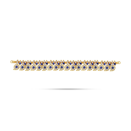 Mango Design Stone Haram - 13 Inches | Artificial Jewelry/ 50 Bit Stone Jewellery/ Stone Necklace for Deity - Neck & Body Accessories